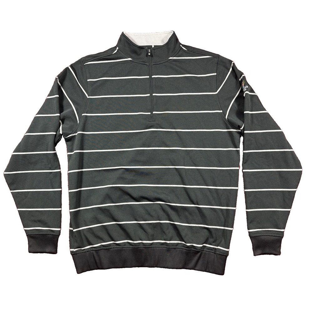 FootJoy FJ 1/4 Zip Pullover Men's XL Black Striped Golf Stretch